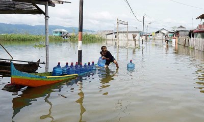 Dua Desa di Gorontalo Terendam Banjir Akibat Luaan Air Dari Danau Limboto