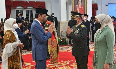 Presiden Joko Widodo Lantik Jenderal TNI Andika Perkasa Jadi Panglima TNI