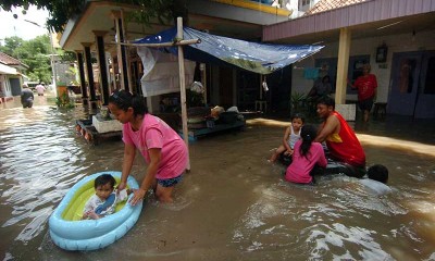 Curah Hujan Tinggi, Ratusan Rumah di Tegal Jawa Tengah Terendam Banjir