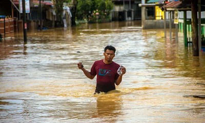 Pusat Kota Kabupaten Hulu Sungai Tengah Kalsel Terendam Banjir