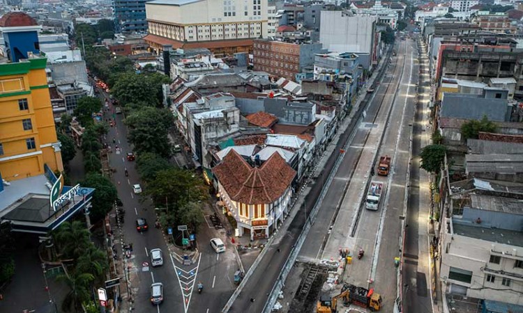 Rekayasa Lalulintas Dilakuan Saat Pembangun Konstruksi Terowongan MRT Glodok-Kora