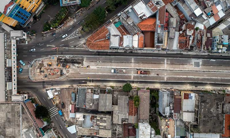 Rekayasa Lalulintas Dilakuan Saat Pembangun Konstruksi Terowongan MRT Glodok-Kora