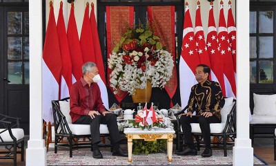 Presiden Joko Widodo Bertemu Perdana Menteri Singapura Lee Hsien Loong di Bitan Kepulauan Riau