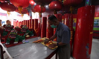 Suasana Sembahyang Cap Go Meh Umat Konghucu di Kota Pontianak