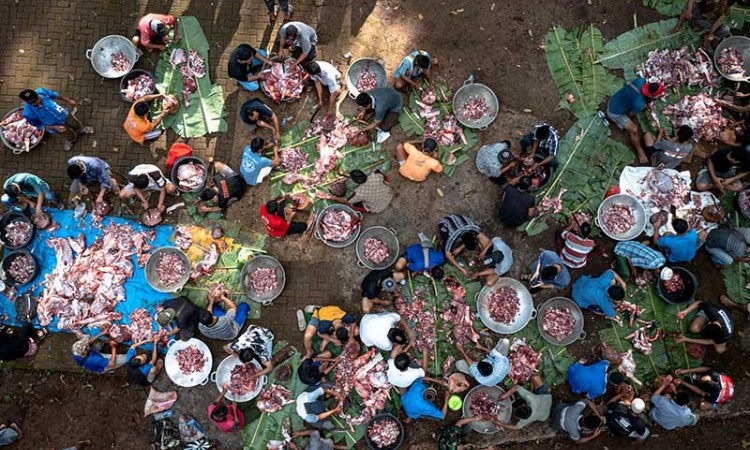 Sebanyak 57 Ekor Kambing Disembelih Saat Tradisi Nyadran di Semarang