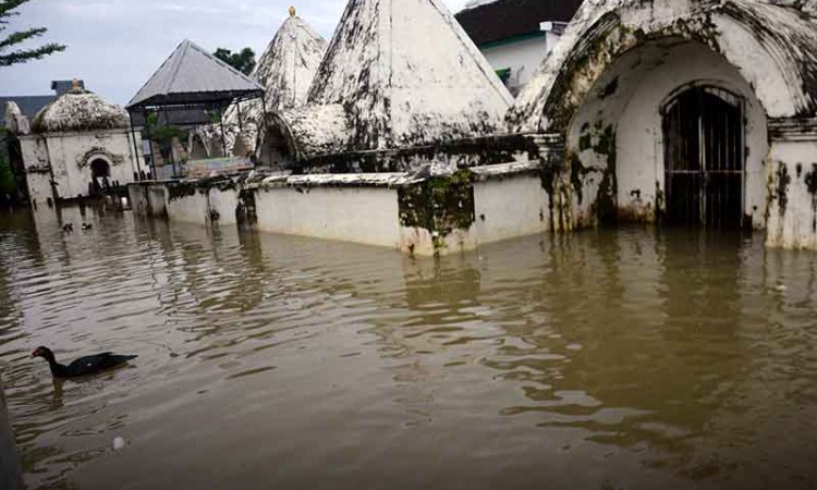 Komplek Pemakaman Raja-Raja Gowa Terendam Banjir