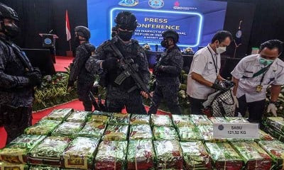 BNN Menyita 121,52 Kg Sabu-Sabu Dari Jaringan Narkotika di Aceh dan Kalimantan Tengah
