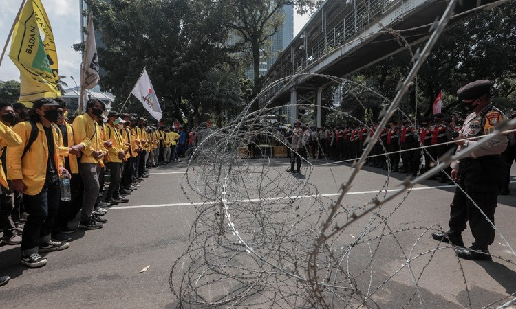 Aksi Mahasiswa Tolak Wacana Penundaan Pemilu 2024