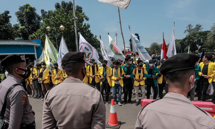Aksi Mahasiswa Tolak Wacana Penundaan Pemilu 2024