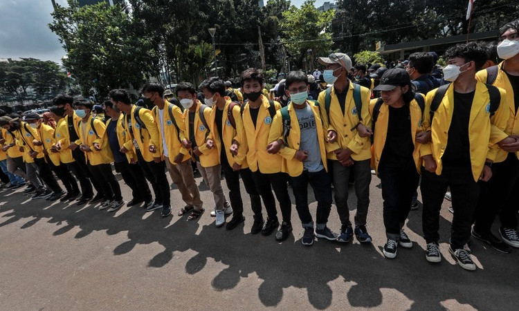 Aksi Mahasiswa Tolak Wacana Penundaan Pemilu 2024