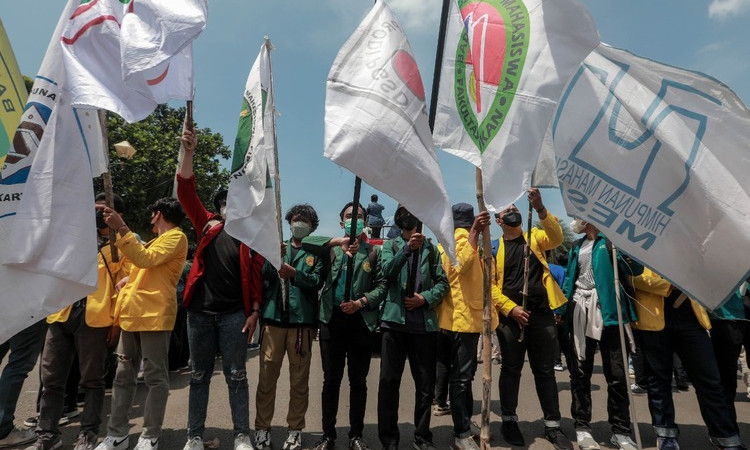 Aksi Mahasiswa Tolak Wacana Penundaan Pemilu 2024