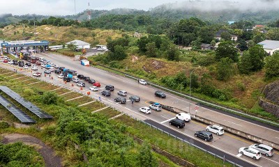 H-1 Lebaran, Jalan Tol Trans Sumatra (JTTS) Bakauheni-Palembang Dipadati Pemudik