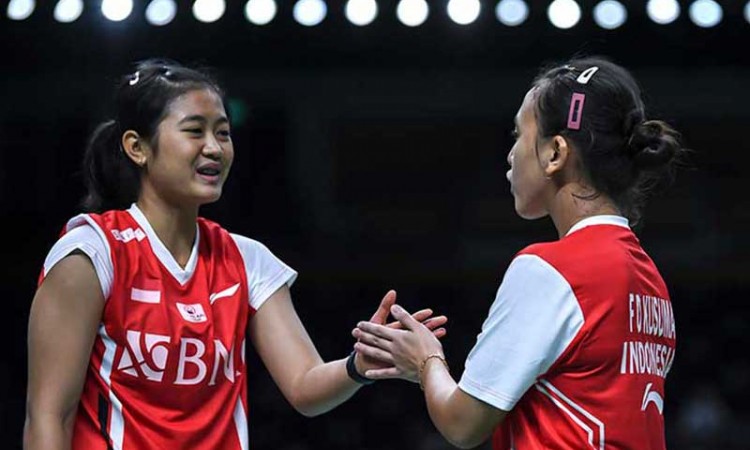  Amalia Cahaya Pratiwi/Febriana Dwipuji Kusuma Menang Melawan Ganda Putri Prancis saat Piala Thomas Uber 2022