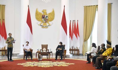 Presiden Joko Widodo Bertemu Majelis Rakyat Papua dan Papua Barat di Istana Bogor.