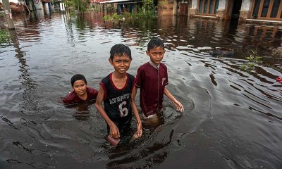 Banjir Rob Rendam Sejumlah Wilayah di Kota Pekalongan