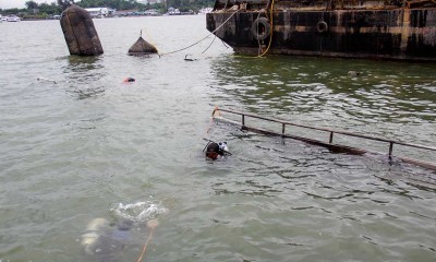 Kapal Ferry MV Dumai Line 5 Yang Tenggelam di Batam Mulai Dievakuasi