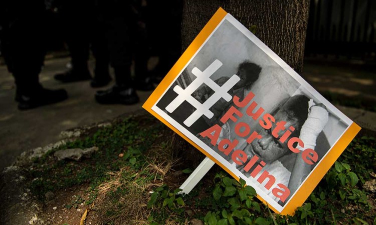 Aksi Damai Menuntut Keadilan Bagi Adelina di Kedubes Malaysia