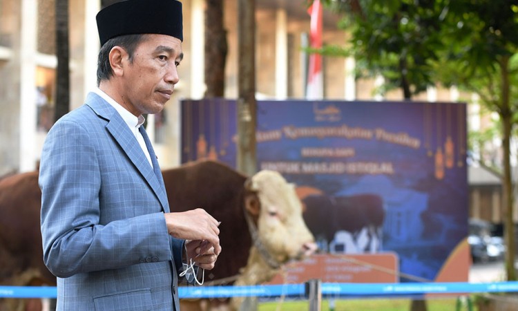 Presiden Serahkan Sapi Kurban ke Masjid Istiqlal