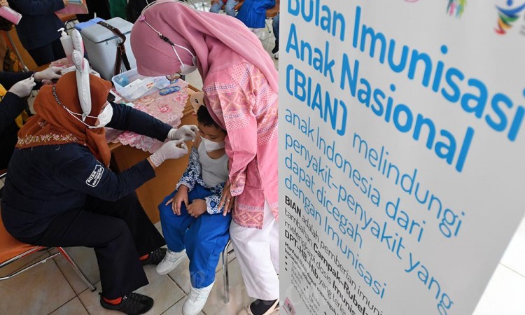 Pelaksanaan Bulan Imunisasi Anak Nasional di Jakarta