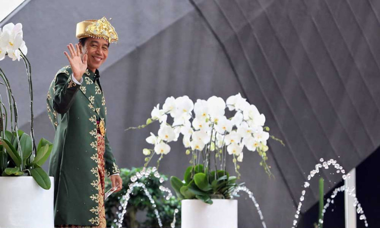 Jokowi Gunakan Pakaian Adat Paksian Dari Bangka Belitung Saat Sidang Tahunan MPR