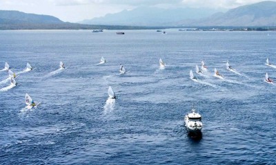 Sebanyak 77 Nelayan Ikuti Lomba Perahu Layar di Selat Bali