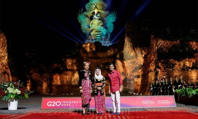 Kemegahan Gala Dinner Delegasi G20 di Taman Budaya Garuda Wisnu Kencana