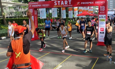 Lomba Lari Sprint 100 Meter di Kawasan SCBD Jakarta