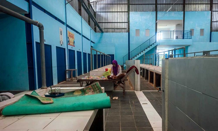 Pasar Cipanas Baru di Banten Yang Baru Dioperasikan Sepi Pedagang dan Pembeli