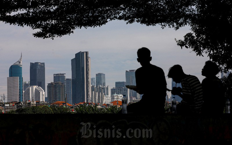 Jajaran gedung bertingkat di Jakarta, Senin (6/2/2023). Badan Pusat Statistik (BPS) melaporkanÂ pertumbuhan ekonomi IndonesiaÂ mencapai 5,31 persen sepanjang 2022. Capaian itu merupakan yang tertinggi sejak 2013. Bisnis/Abdurachman