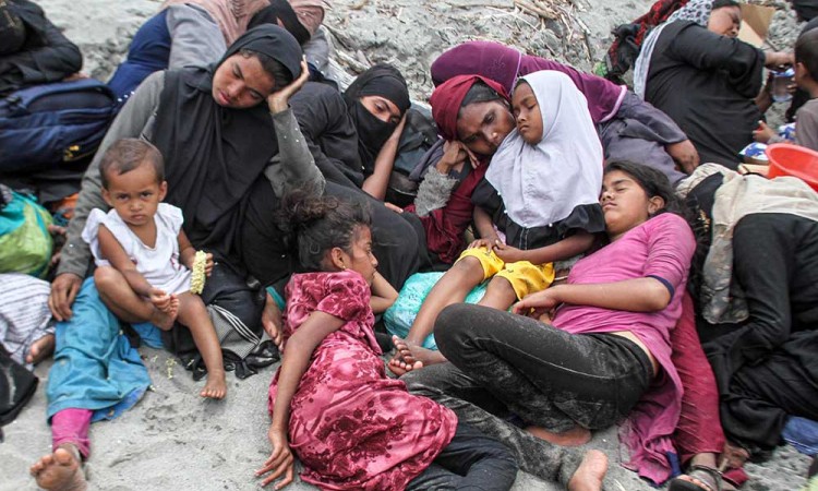 Puluhan Imigram Etnis Rohingya Terdampar di Aceh