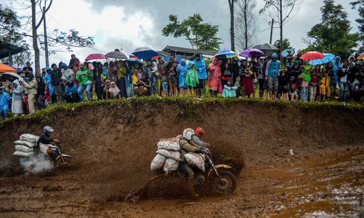 Keseruan Balapan Ojek Gunung Pada Ajang Grass Track