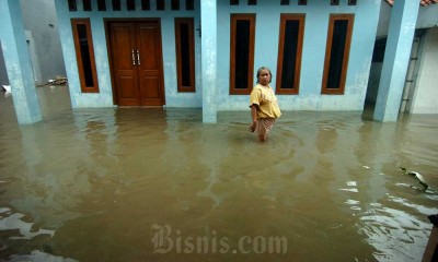 Banjir di Tegal Belum Surut Akibat Tingginya Curah Hujan