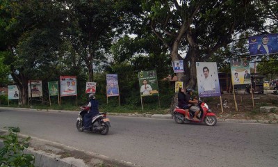 Jelang Pemilu 2024, Deretan Baliho Calon Anggota Legislatif Mulai Penuhi Sisi Jalan