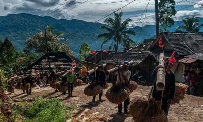 Warga Kasepuhan Pasir Eurih Mengikuti Tradisi Ngarengkong