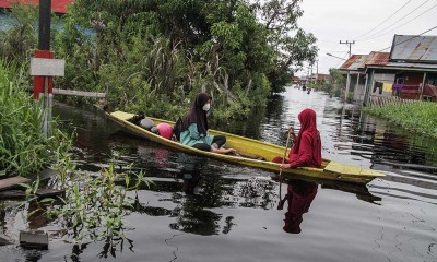 Ratusan Rumah di Palangkaraya Terendam Banjir Luapan Sungai Kahayan