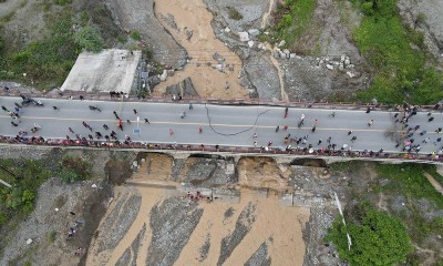 Jalur Mudik di Palu Terputus Akibat Amblesnya Jembatan