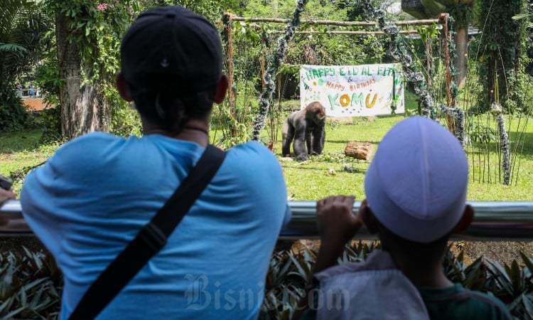 Ragunan Dipadati Pengunjung Saat Liburan Lebaran