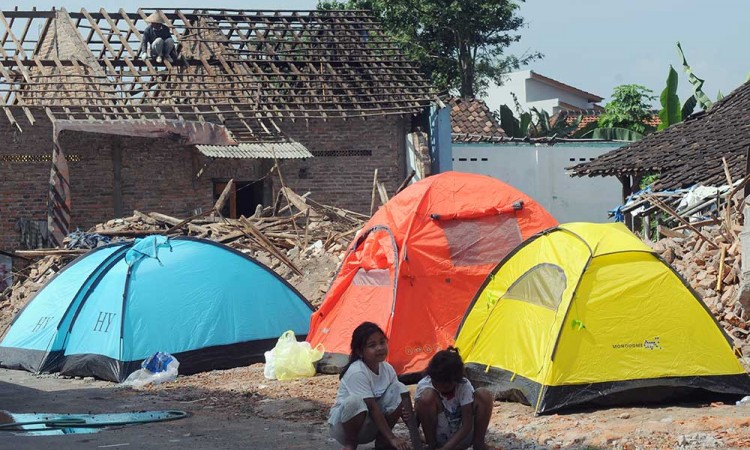 Warga di Klaten Dirikan Tenda Pascaeksekusi Lahan Jalan Tol Solo-Yogyakarta