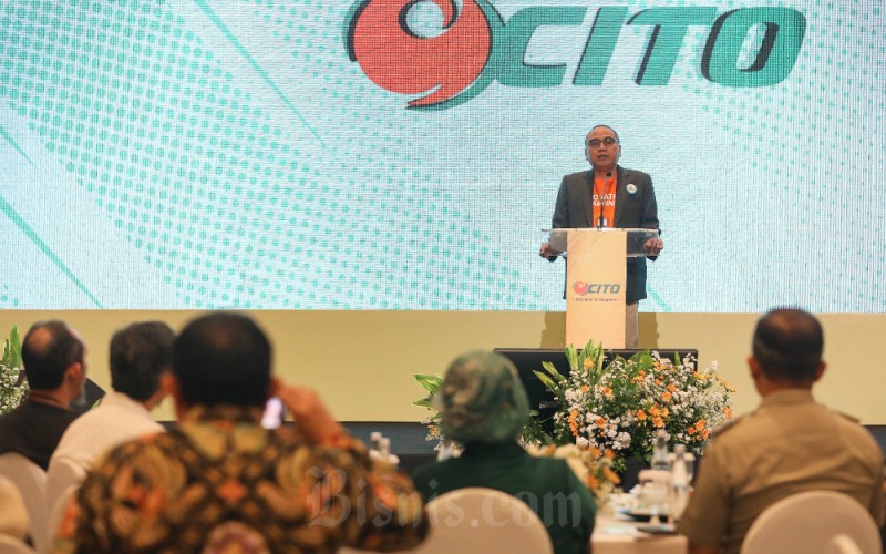 Direktur Utama PT Cito Putra Utama, Haryadi Ibnu Junaedi memberikan sambutan saat acara peluncuran 3 Cabang Terbaru di Jakarta, Selasa (30/5/2023). Bisnis/Eusebio Chrysnamurti