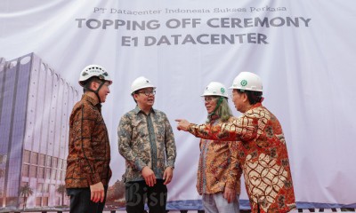 Prosesi Topping Off Data Center E1 di Jakarta