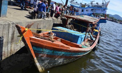 Kapal Nelayan Yang Menggunakan Bahan Peledak Berhasil Ditangkap di Aceh