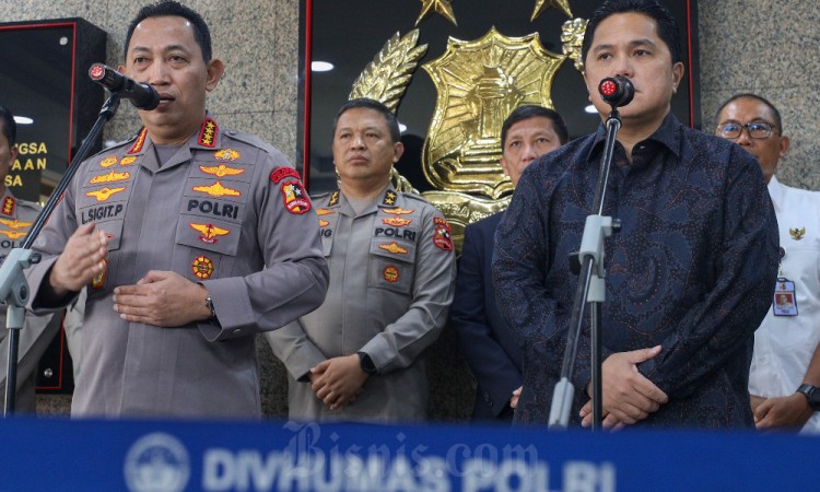 Ketum PSSI Erick Thohir Bertemu Kapolri Jenderal Listyo Sigit Prabowo Terkait Kecurangan di Liga Indonesia
