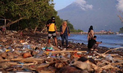 Pantai Kastela di Kota Ternate Maluku Utara Dipenuhi Sampah