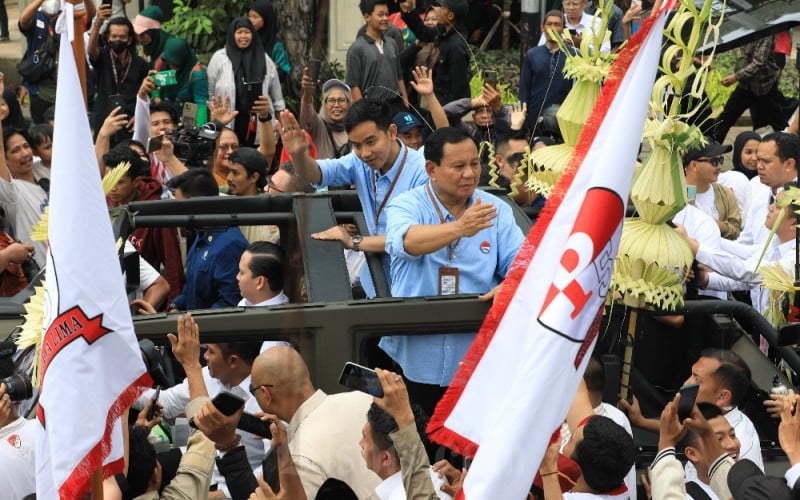 Pasangan Prabowo Subianto Dan Gibran Rakabuming Raka Resmi Mendaftar Ke Kpu