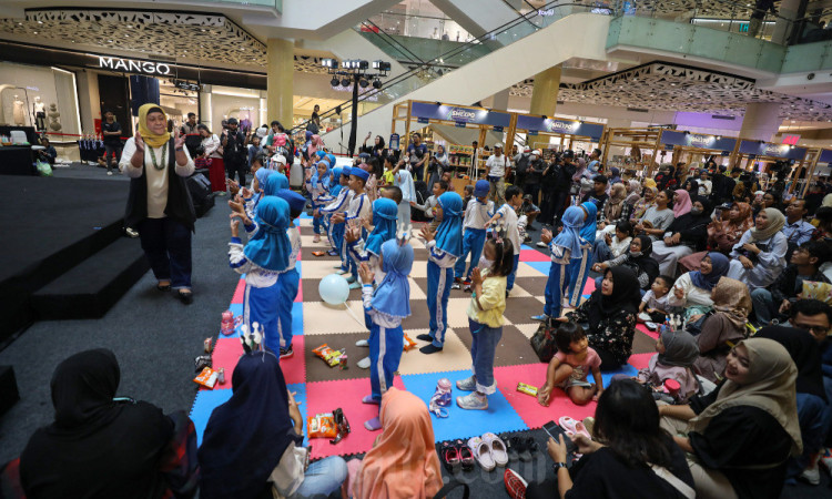 Anak-Anak Antusias Mengikutiu Workshop Kreasi Ecoprint di Pertamina SMEXPO 2023