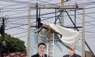 Penertiban Alat Peraga Kampanye di Riau