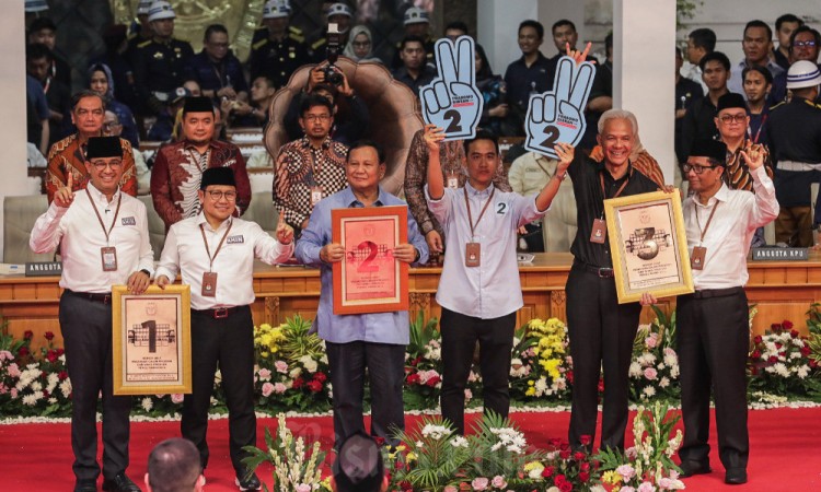 KPU Resmi Umumkan Nomor Urut Calon Presiden dan Wakil Presiden 2024