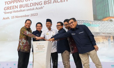 Topping Off Gedung Landmark BSI Aceh Yang Berkonsep Green Building