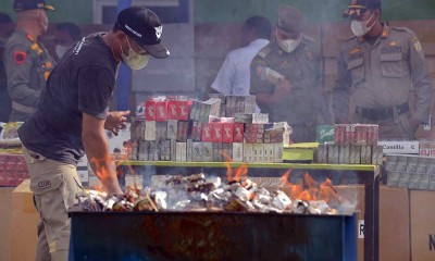 Kanwil Bea Cukai Aceh Musnahkan 1,094 Juta Batang Rokok Ilegal Senilai Rp1,74 Miliar