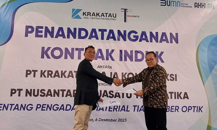 PT Krakatau Baja Konstruksi Gandeng T21 Untuk Pengadaan Tiang Fiber Optik